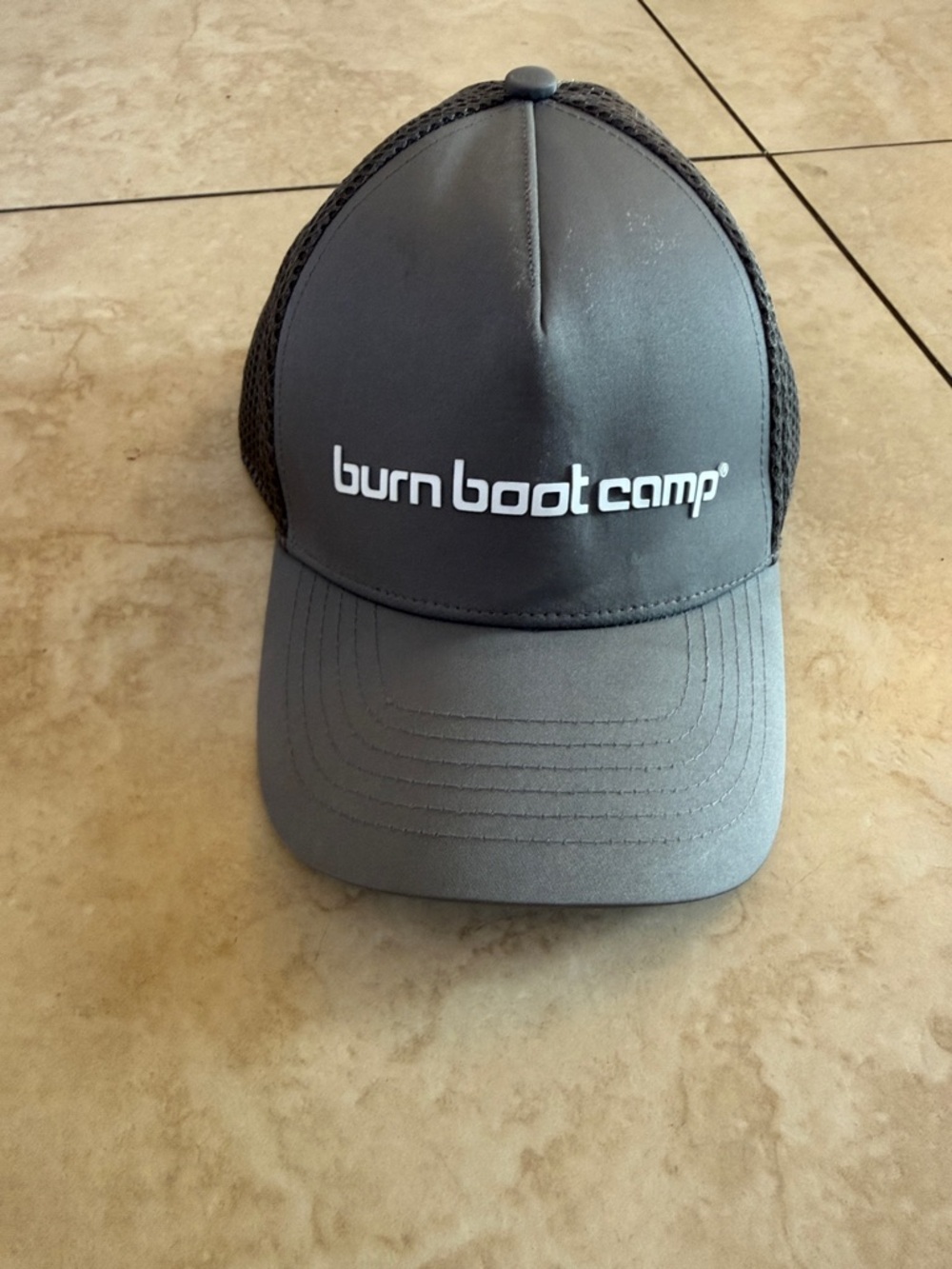 Burn Boot Camp Gray Mesh Trucker Hat